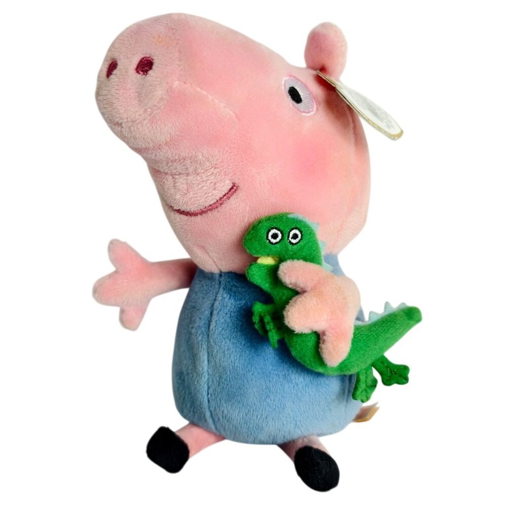 Ty Beanie Babies George Peppa Pig 8" Plush Toy With Dinosaur Stuffed Animal
